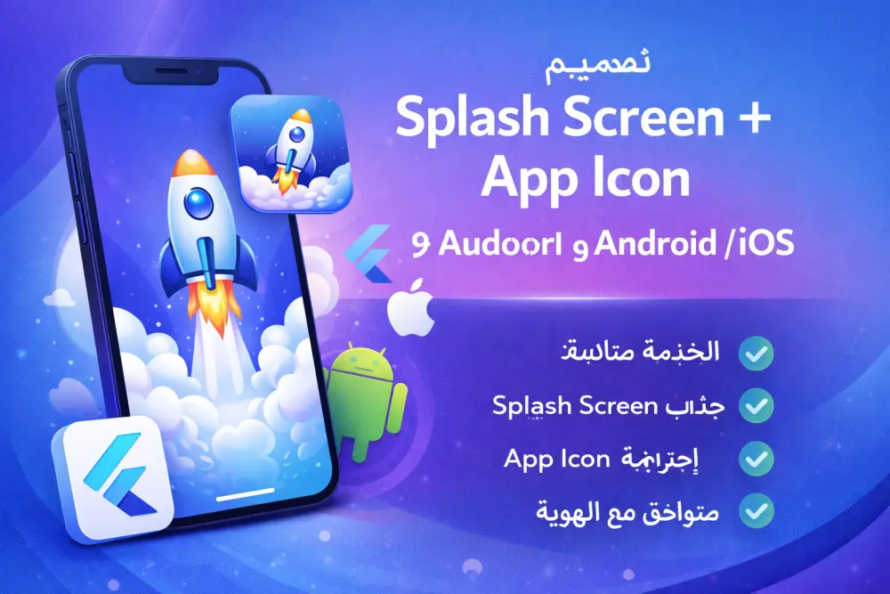 تصميم Splash Screen و App Icon