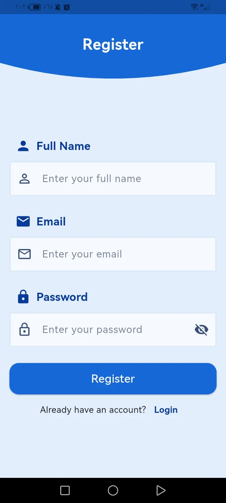 شاشات تسجيل دخول وتسجيل حساب جديد باستخدام Firebase لتطبيقات Flutter