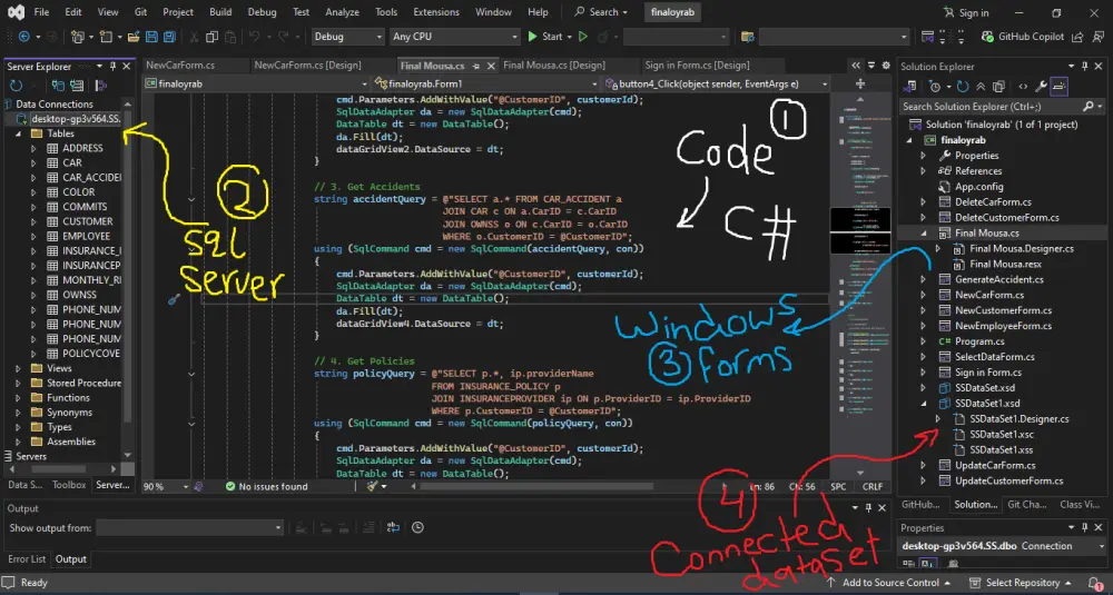بناء وتصميم أنظمة سطح المكتب (C# WinForms) وقواعد بيانات SQL