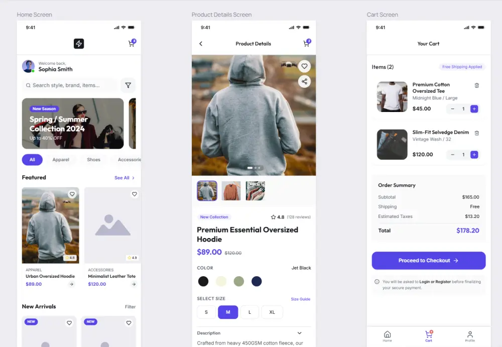 تصميم واجهات تطبيقات موبايل UI/UX احترافية