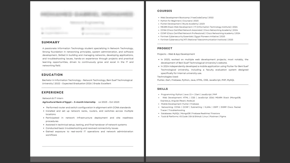تصميم وصياغة سيرة ذاتية (CV) احترافية متوافقة تماماً مع أنظمة ATS