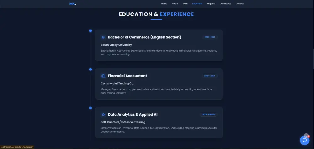 تصميم موقع شخصي Personal Portfolio