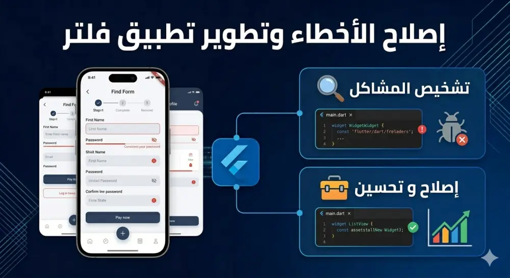 هل لديك تصميم (UI/UX) وتريد تحويله إلى تطبيق واقعي يعمل على Android و iOS بكفاءة عالية؟ أقدم لك خدمة تحويل التصميمات باستخدام إطار عمل Flutter.