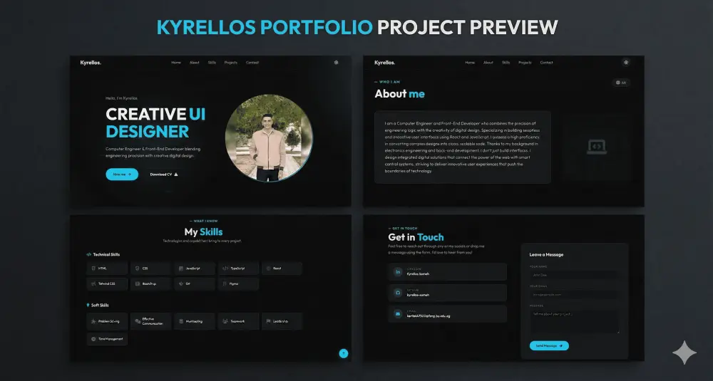 برمجة وتطوير موقع شخصي (بورتفوليو Portfolio) احترافي باستخدام React