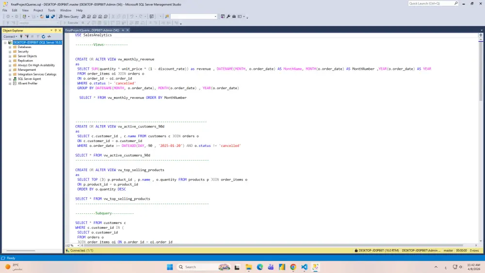 تصميم Data Models وكتابة SQL Queries احترافية