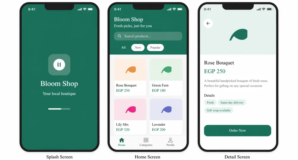 سأبرمج تطبيق Flutter احترافي لنشاطك التجاري الصغير
