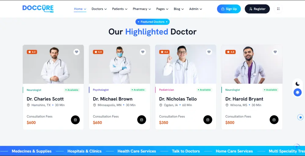 HOME DOCTORS WEBSITE