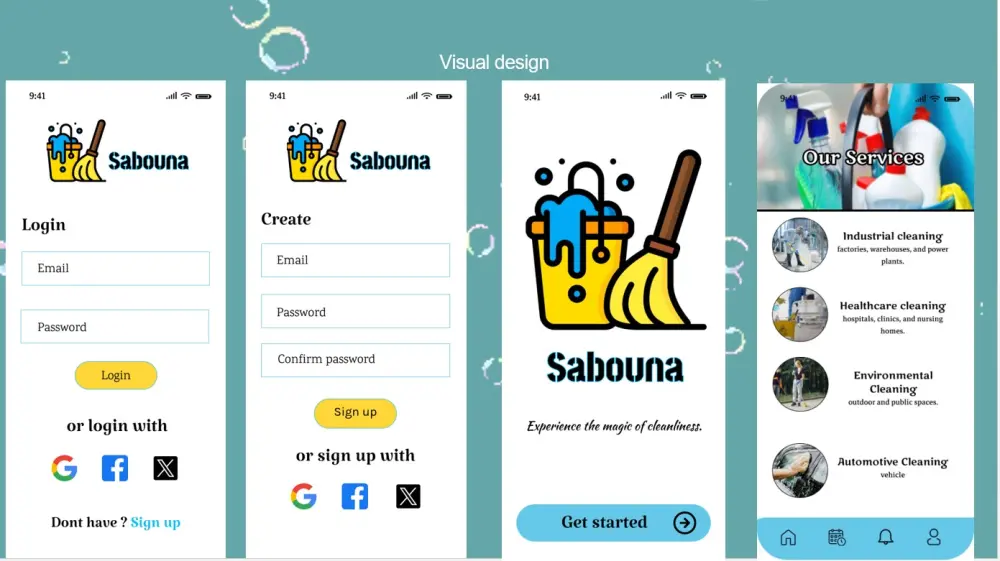 صميم واجهة مستخدم لتطبيق باستخدام figma و Canva