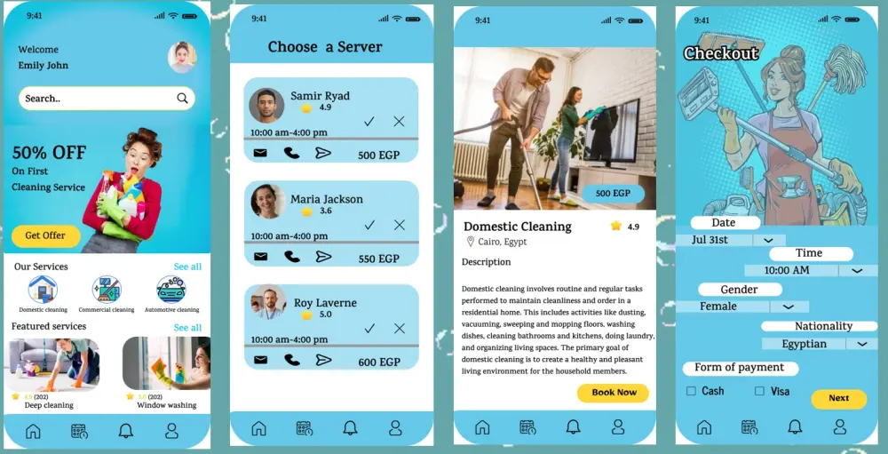صميم واجهة مستخدم لتطبيق باستخدام figma و Canva