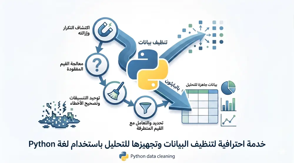 تنظيف وتجهيز البيانات Data Cleaning باستخدام بايثون باحترافية