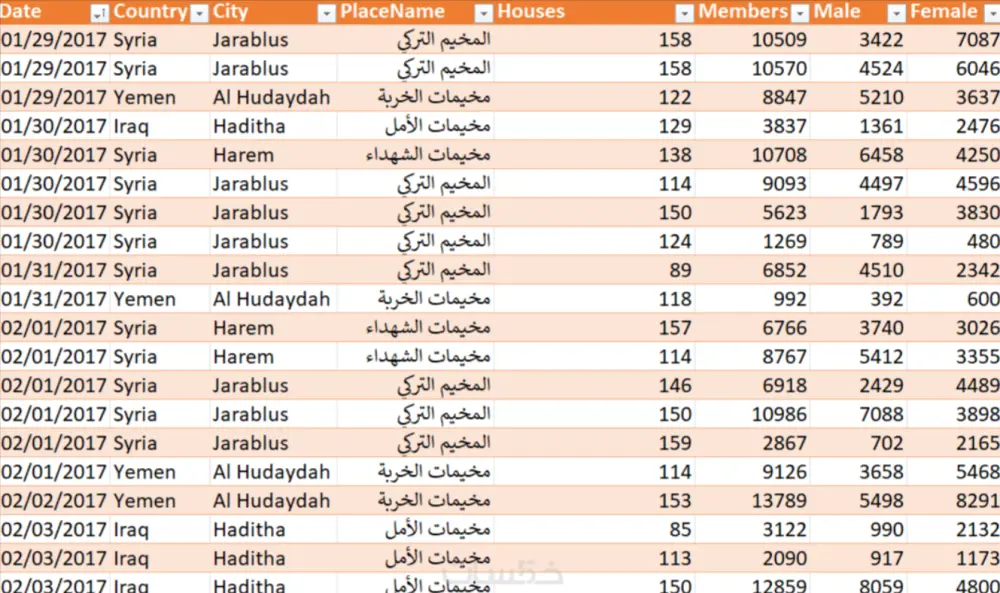 ادخال البيانات علي اكسيل وتنسيقها | Excel Data Entry