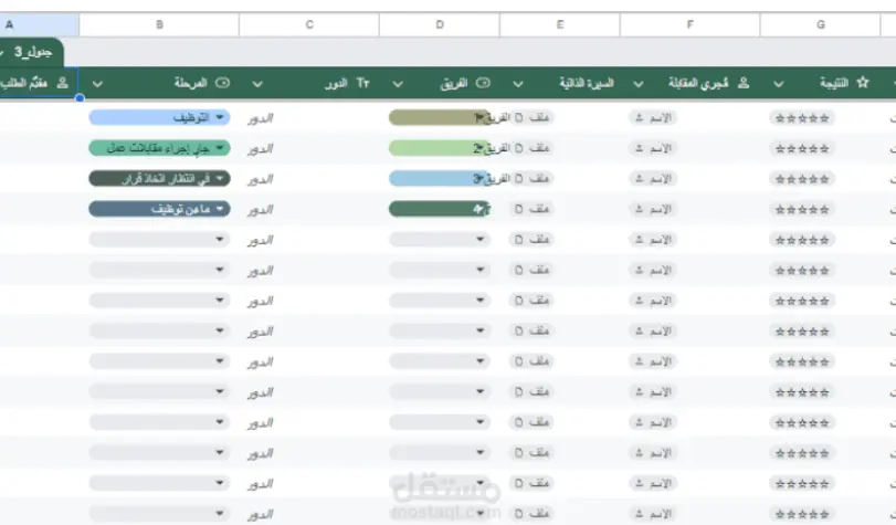 تنظيم وتنسيق Google Sheets مع إدخال بيانات باحترافية