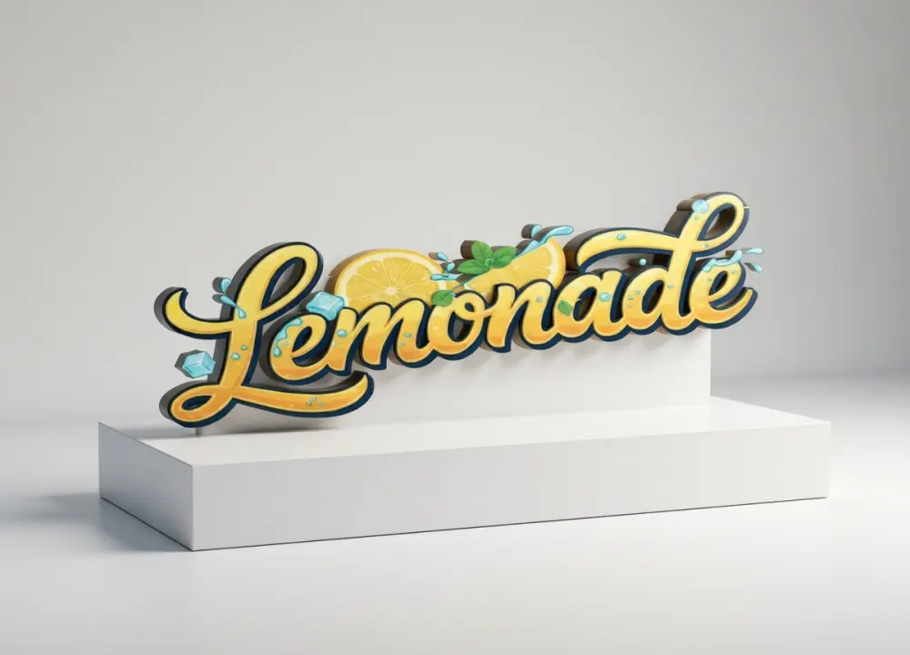 تيبوجرافي شعار lemonade