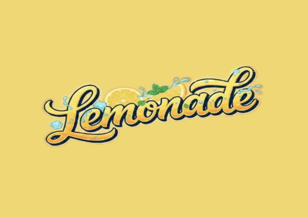 تيبوجرافي شعار lemonade