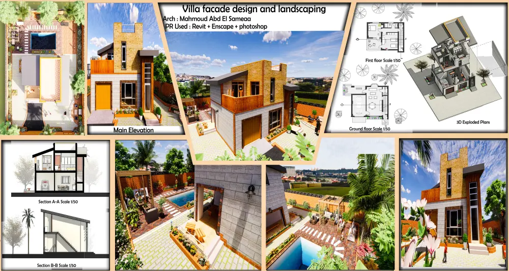 التصميم المعماري للمباني السكنيه بمختلف انواعها ومساحاتها + تعديل وتطوير التصميم للمساحات القائمة
