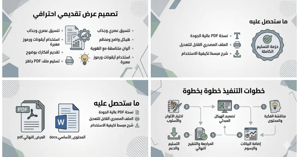 تصميم عروض تقديمية (Presentations) إبداعية وجذابة