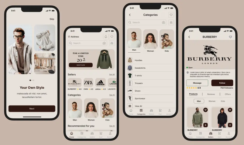 خدمة تصميم UI/UX لتطبيقات الموبايل