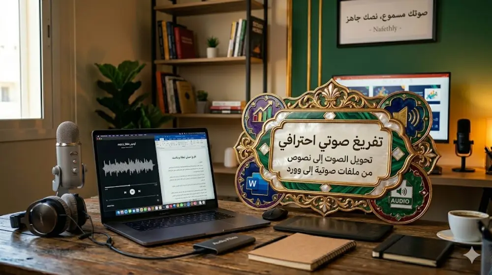 تفريغ صوتي احترافي بدقة عالية وخصومات (عربي/إنجليزي)