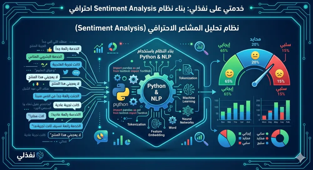 بناء نظام Sentiment Analysis احترافي باستخدام Python و NLP