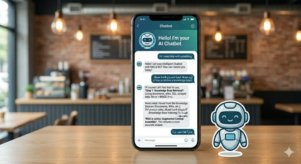 تطوير Chatbot ذكي باستخدام RAG و NLP (Retrieval-Augmented Generation)