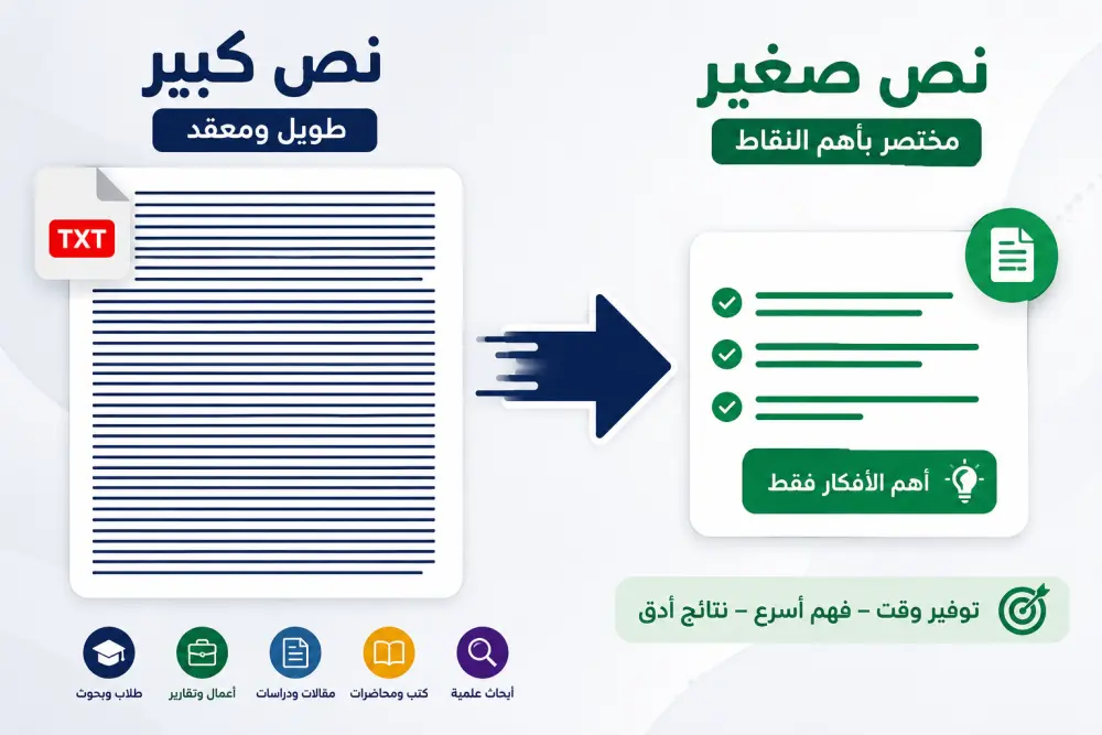 تلخيص النصوص والمقالات والأبحاث باستخدام الذكاء الاصطناعي NLP