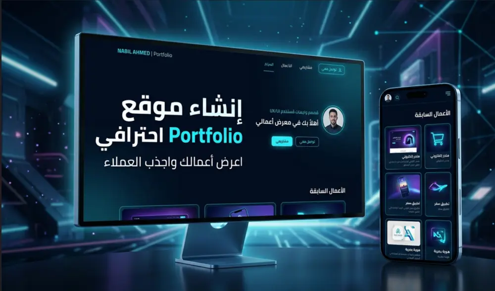 سأقوم بإنشاء موقع Portfolio احترافي لعرض أعمالك وجذب العملاء