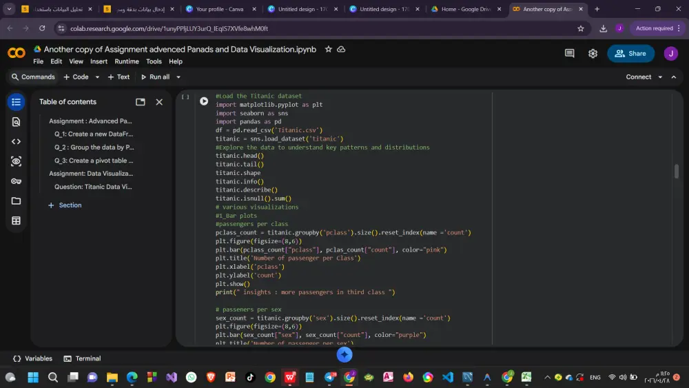 تحليل البيانات باستخدام Python و Pandas مع تقرير بصري احترافي