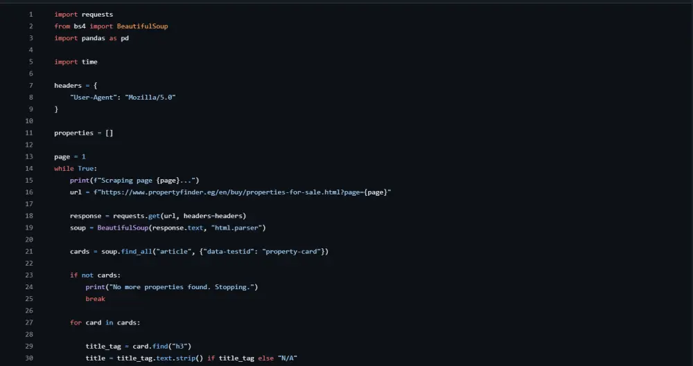 استخراج البيانات من الويب Web Scraping وتحليلها برمجياً