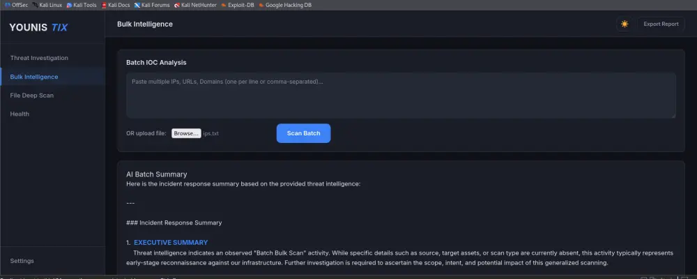Threat Intelligence Platform (Soc Investigation Tool)
