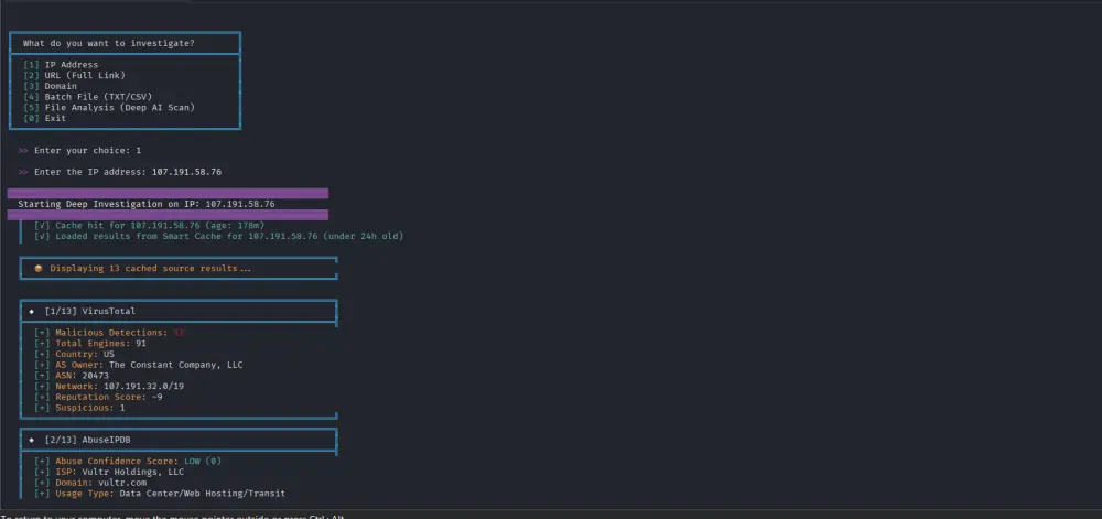 Threat Intelligence Platform (Soc Investigation Tool)