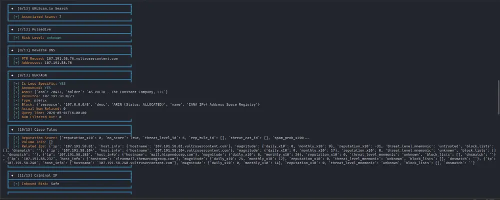 Threat Intelligence Platform (Soc Investigation Tool)