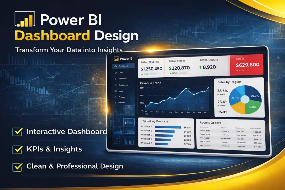 تصميم Dashboard احترافي باستخدام Power BI لتحليل البيانات