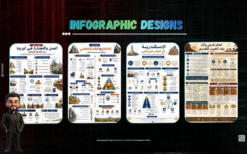 تصميم إنفوجرافيك احترافي لعرض البيانات والمحتوى بشكل جذاب