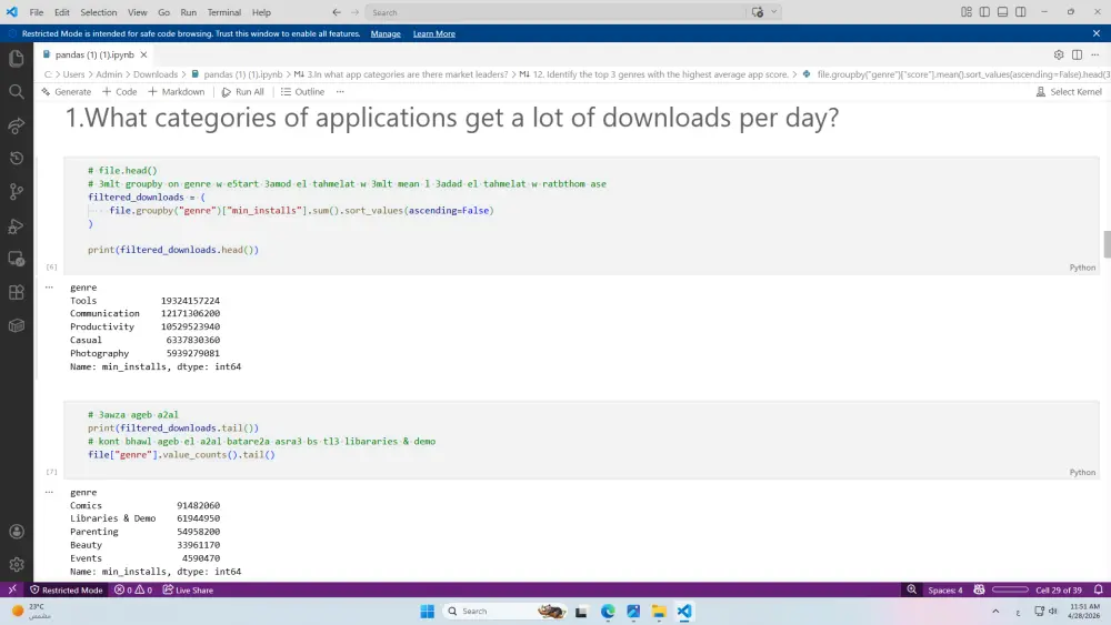 تنظيف وتحليل البيانات باستخدام Python وSQL