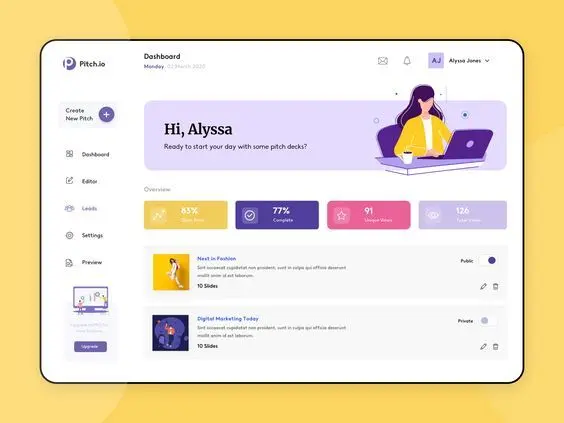 Landing page