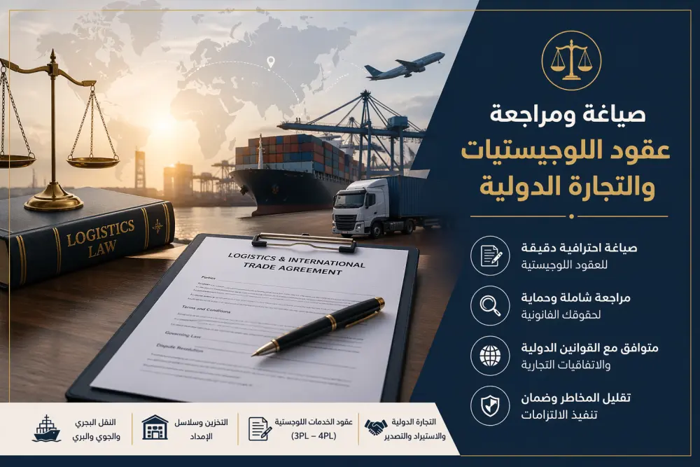 صياغة ومراجعة عقود اللوجيستيات والشحن الدولي
