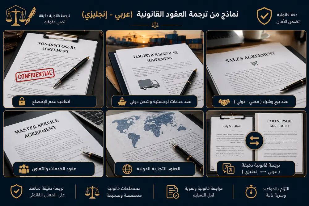 ترجمة العقود القانونية ( عربى و انجليزى )