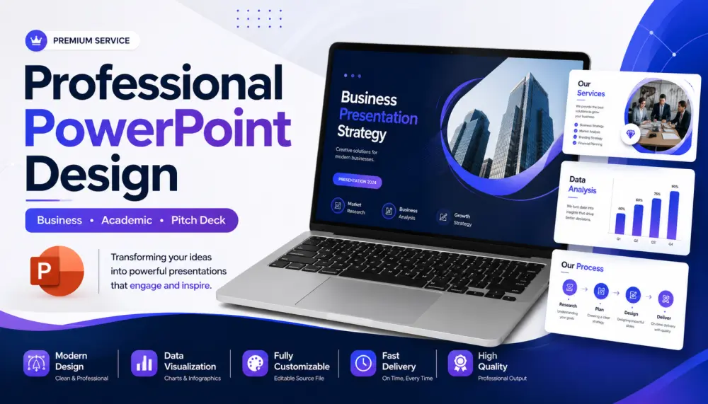تصميم عروض تقديمية PowerPoint جذابة باحترافية عالية
