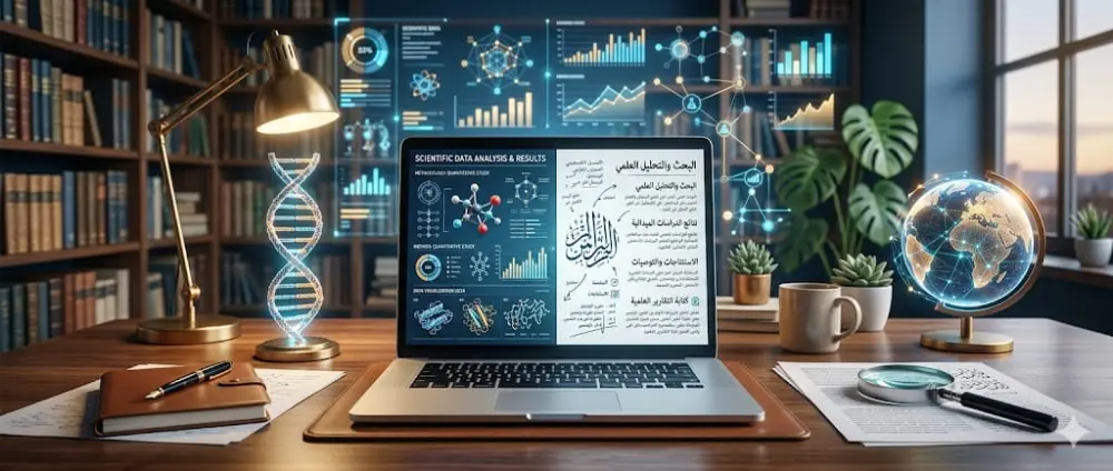 كتابة ابحاث وتقارير علميه باللغتين العربيه والانجليزيه