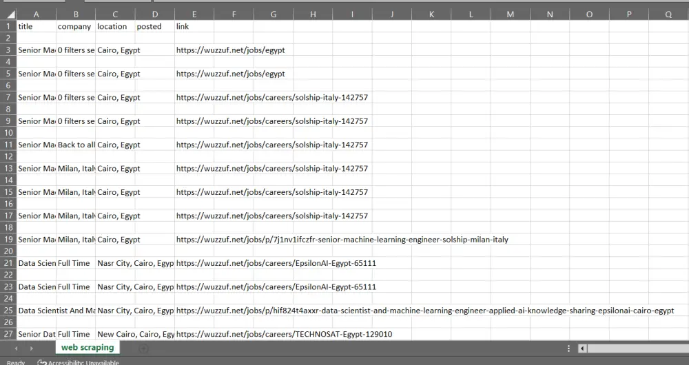 استخراج البيانات من الويب | web scraping