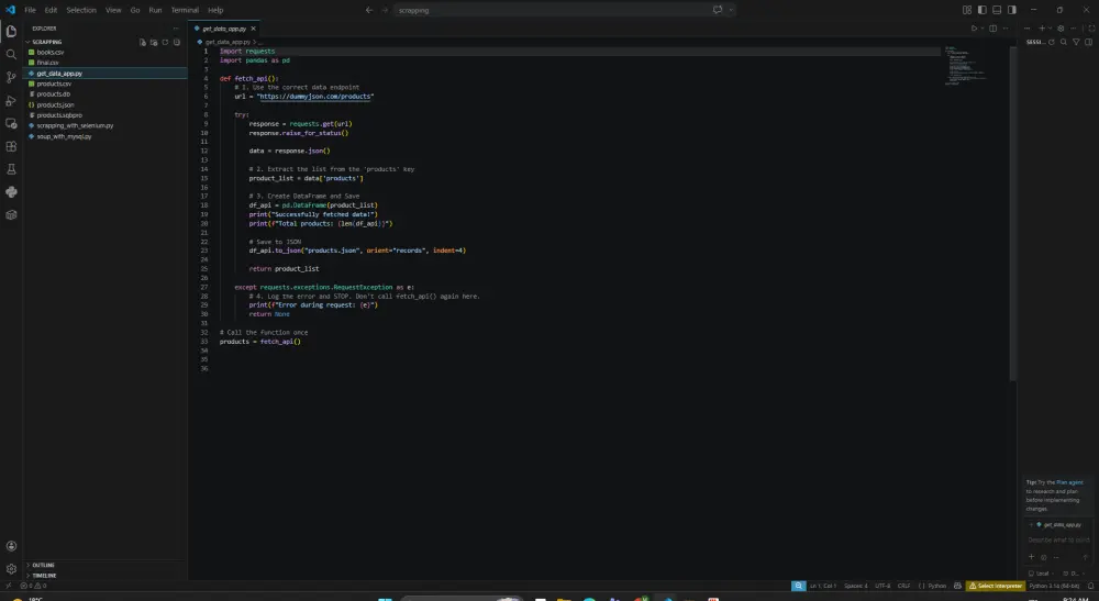 سأقوم باستخراج البيانات من المواقع باستخدام Python و Web Scraping