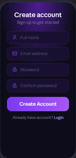 تصميم شاشة Register بـ Flutter