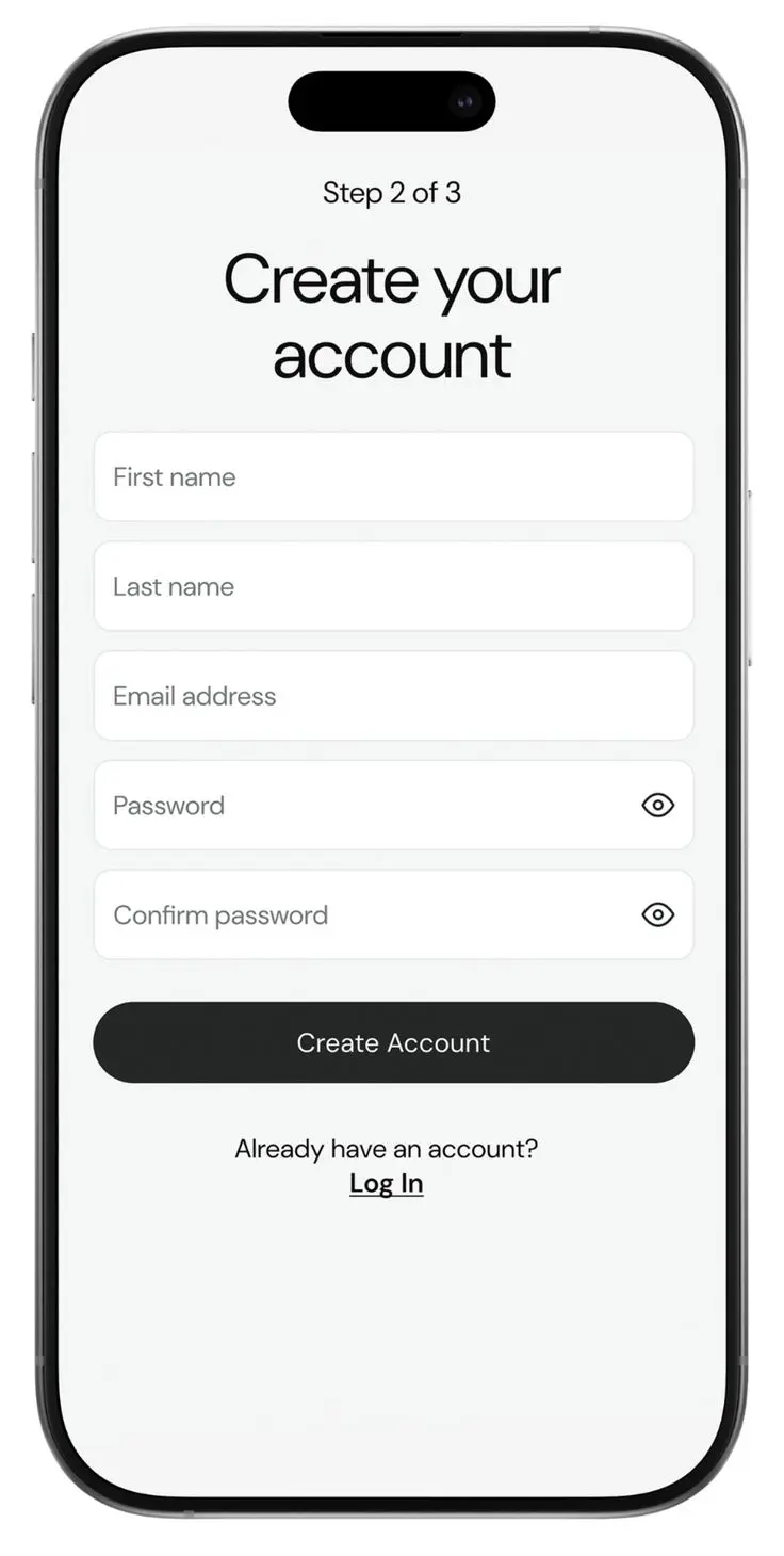 إنشاء شاشة إنشاء حساب Register باستخدام Flutter