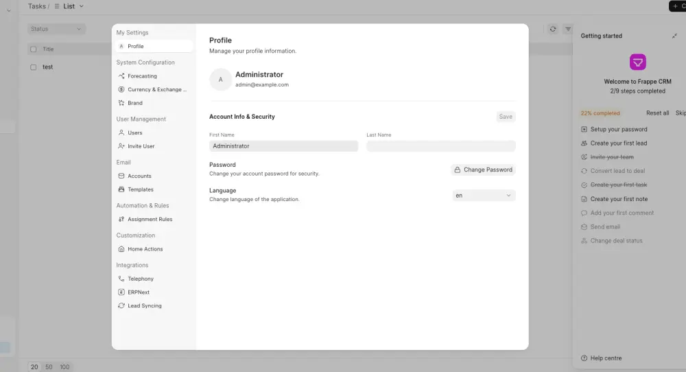 إنشاء وتطوير نظام CRM متكامل باستخدام Frappe و ERPNext