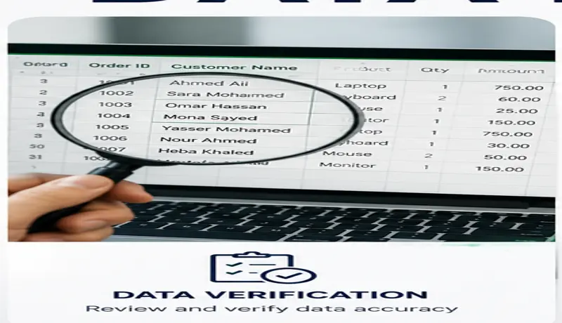 ادخال البيانات وتنظيمها على Excel وGoogle Sheets باحترافية