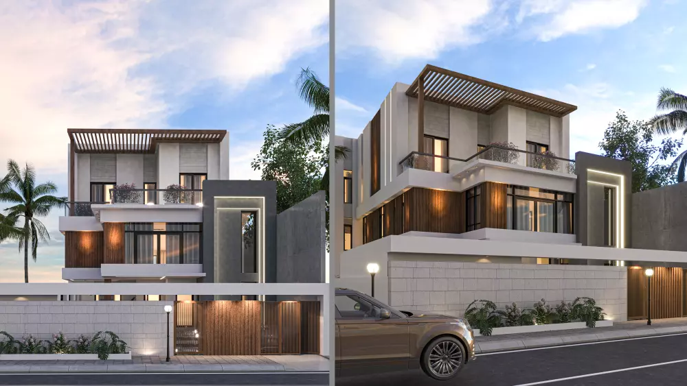 تصميم واجهات معمارية ومناظير خارجية