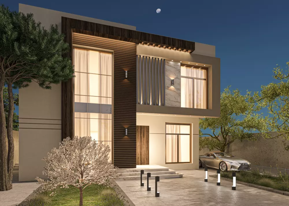 تصميم واجهات معمارية ومناظير خارجية