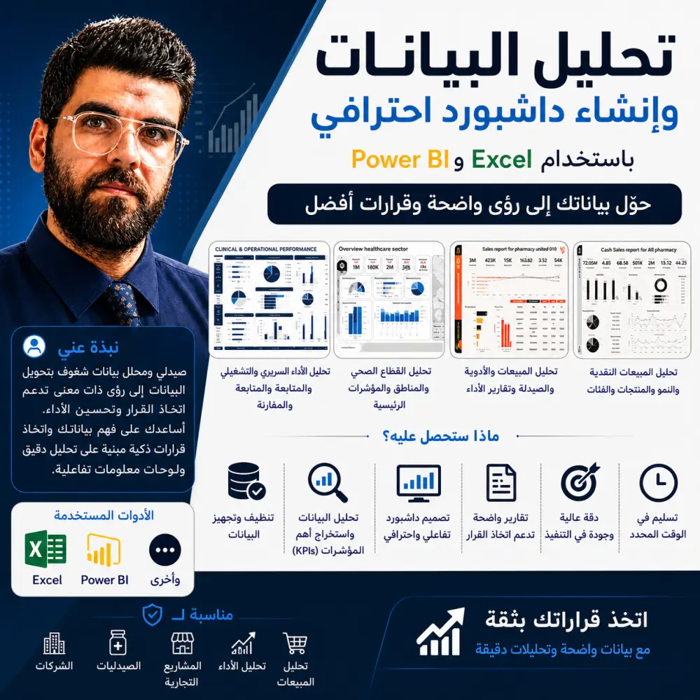 خدمه تحليل البيانات باستخدام POWER BI AND EXCEL
