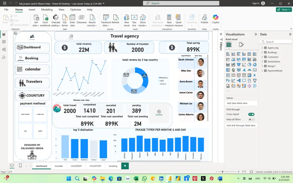 خدمه تحليل البيانات باستخدام POWER BI AND EXCEL