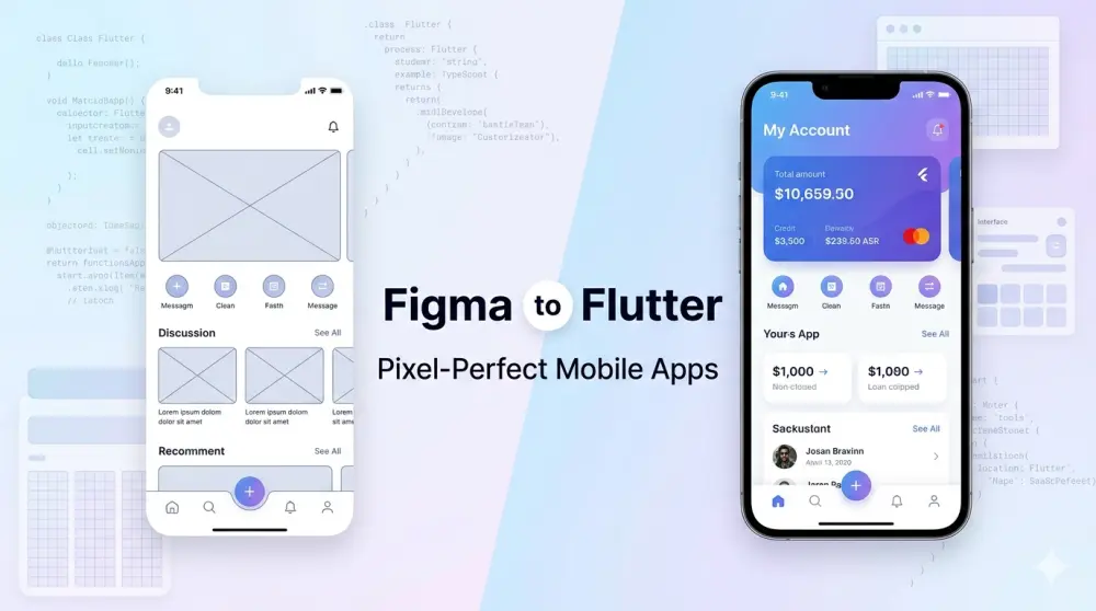 تحويل تصميم Figma أو Adobe XD إلى تطبيق Flutter احترافي ومتجاوب (Responsive)